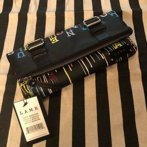 L.A.M.B paint drip clutch